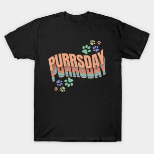 Colored Cat Paws On Purrsday T-Shirt